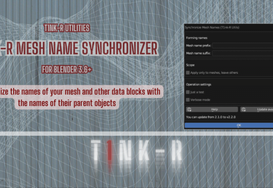 T1nk-R’s Mesh Name Synchronizer Blender Add-On